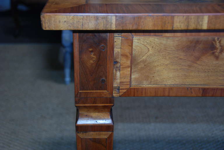 French Walnut and Cherry Library Table 4