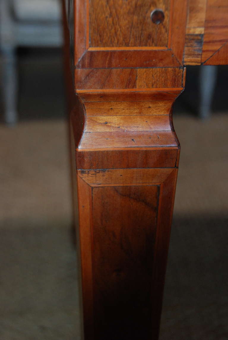 French Walnut and Cherry Library Table 5