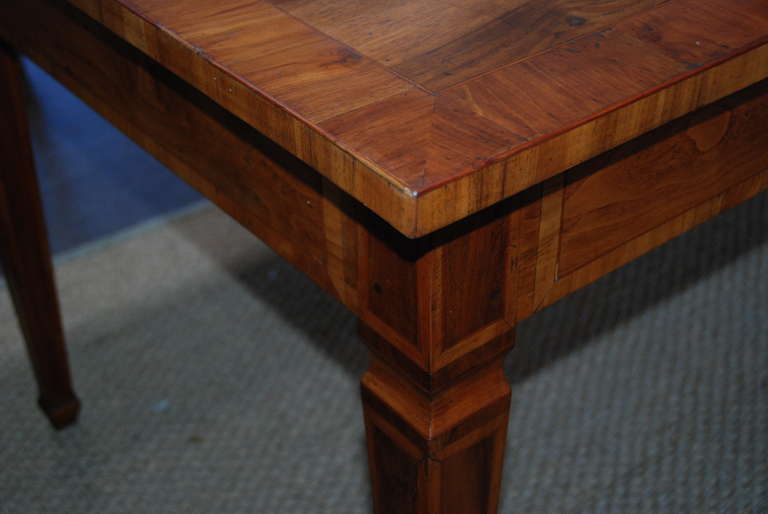 French Walnut and Cherry Library Table 1