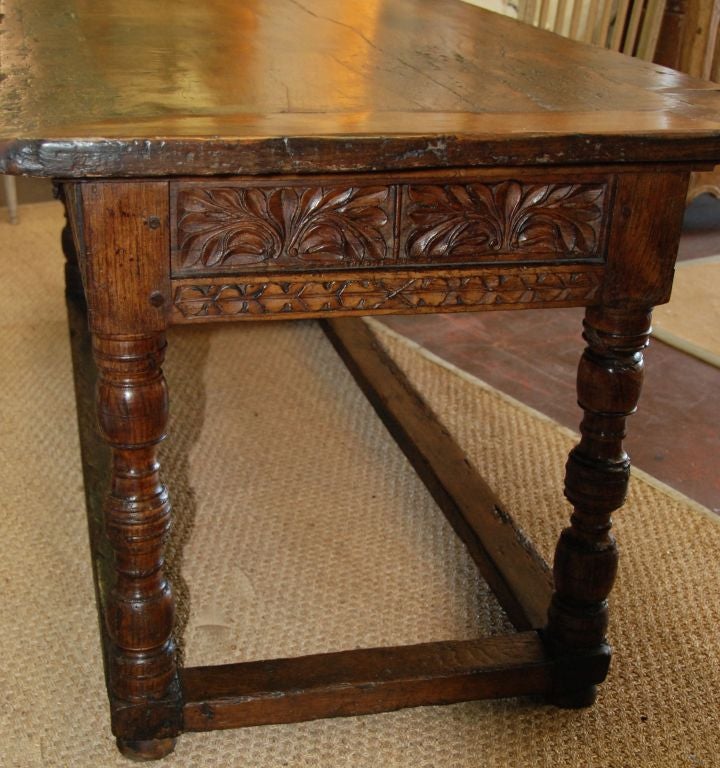 Early 18th Century Spanish Walnut Knee Hole Desk/Library Table 3