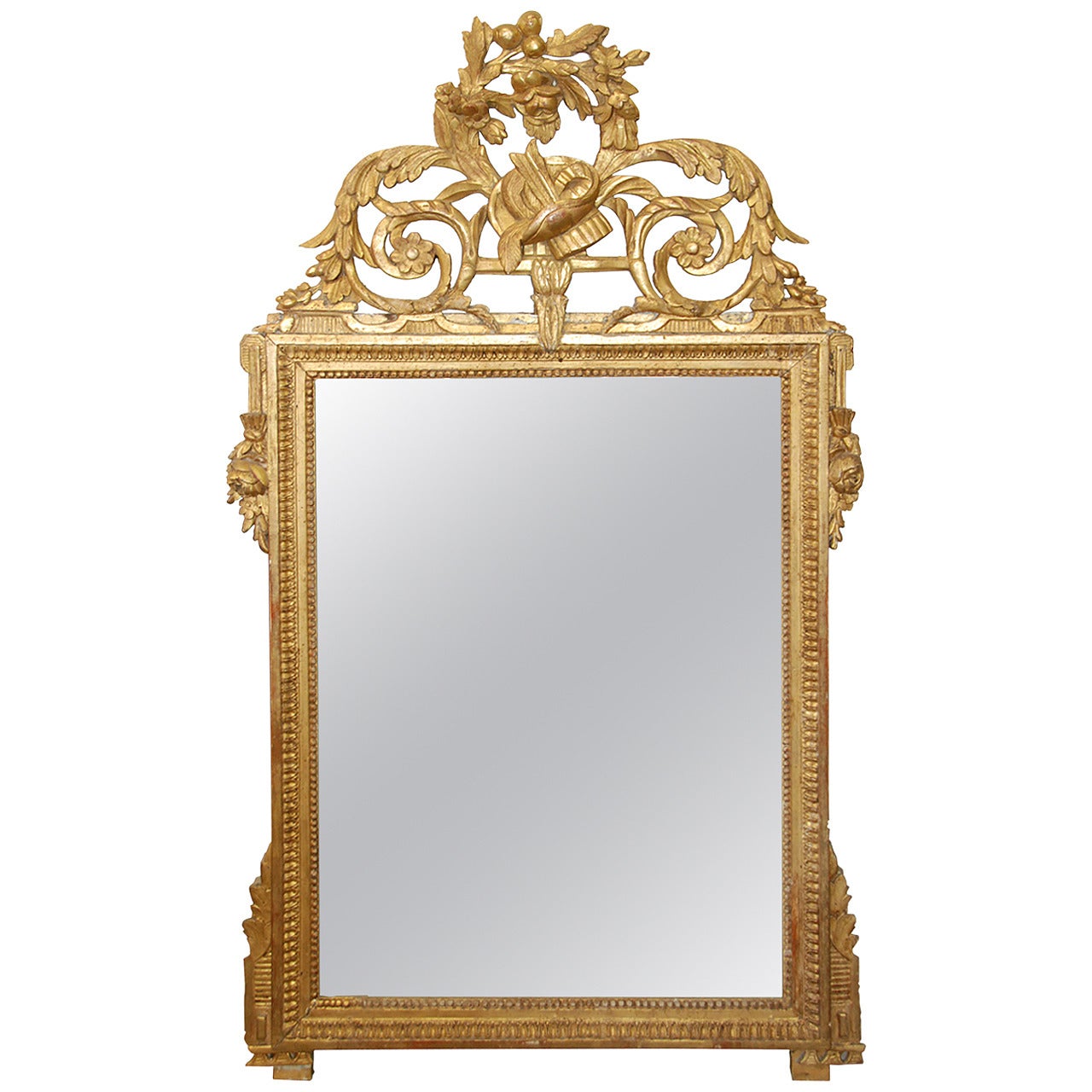 French Hand-Carved Mirror