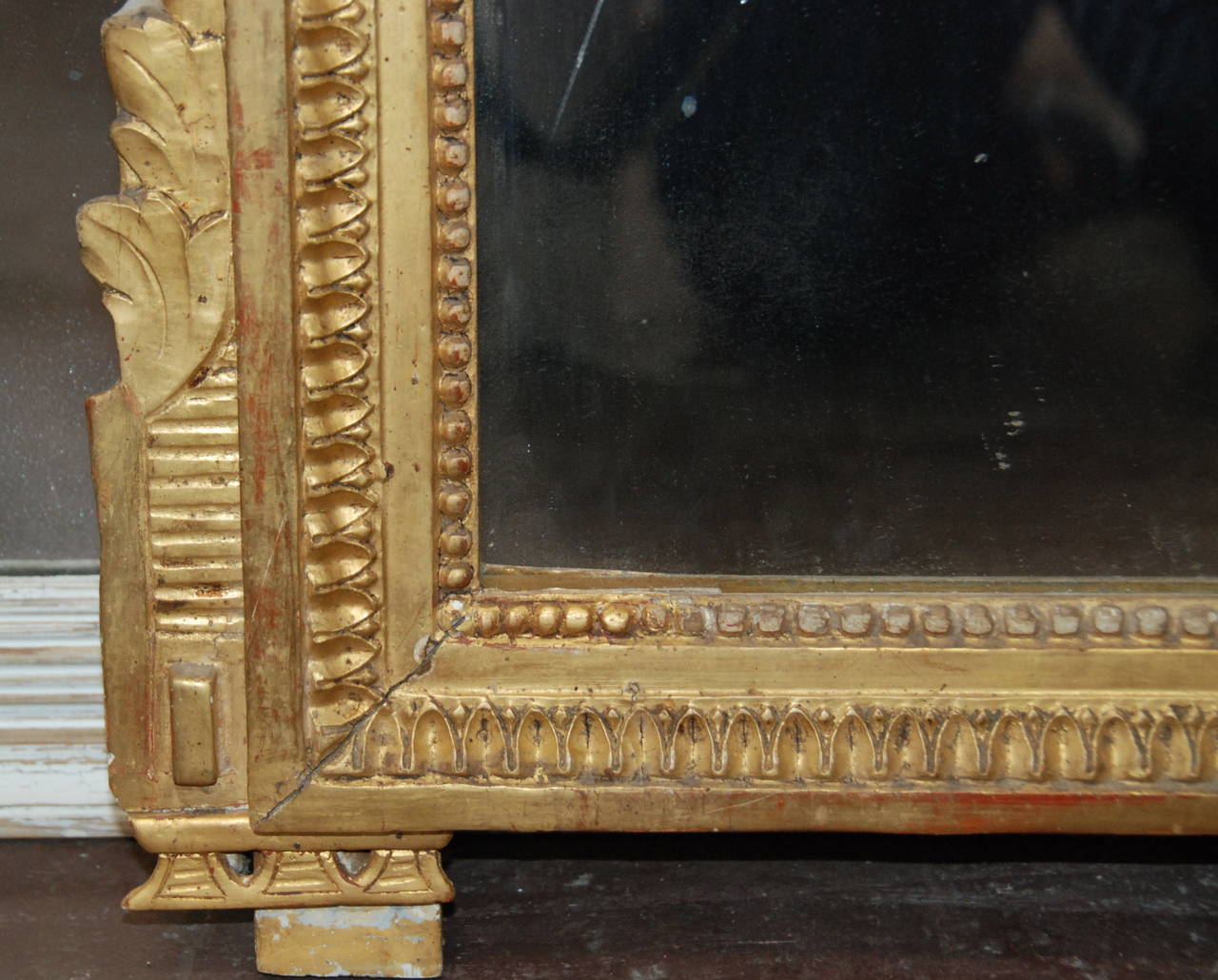 18th Century French Hand-Carved Mirror