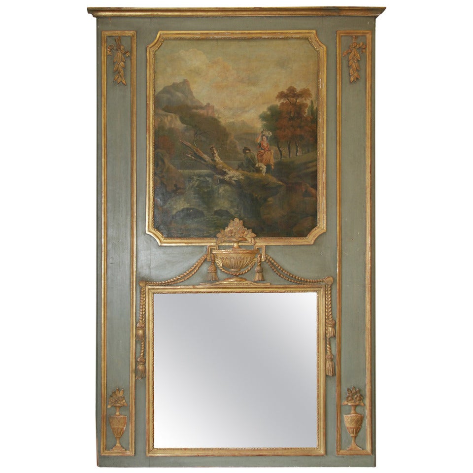 19th Century Painted French Trumeau