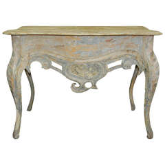 18th Century Carved Swedish Console Table