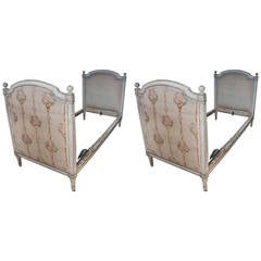Pair of Painted French Directoire Beds
