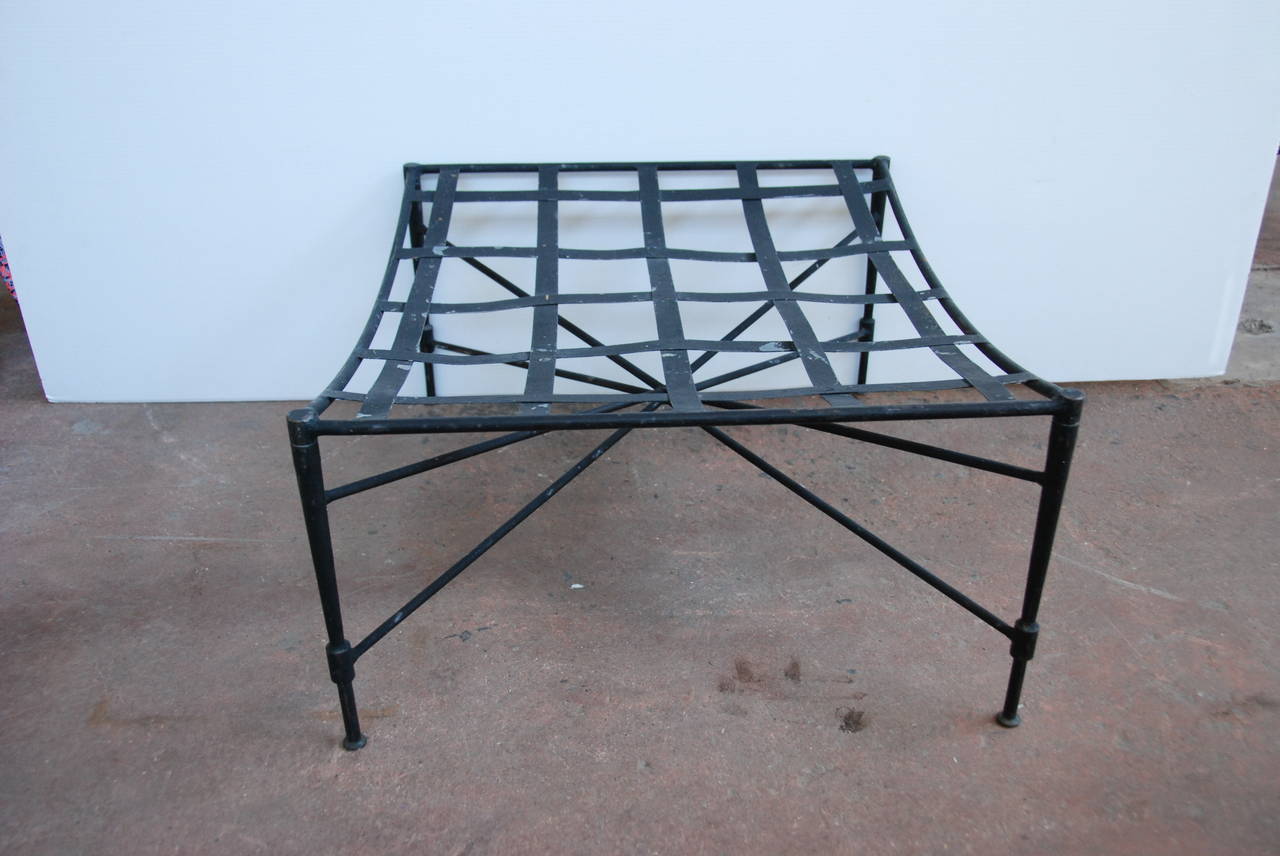 Mid-Century Modern Pair of Mid-Century John Good Iron Footstools