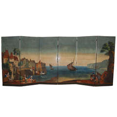 Early 19th c. French Painted  Screen