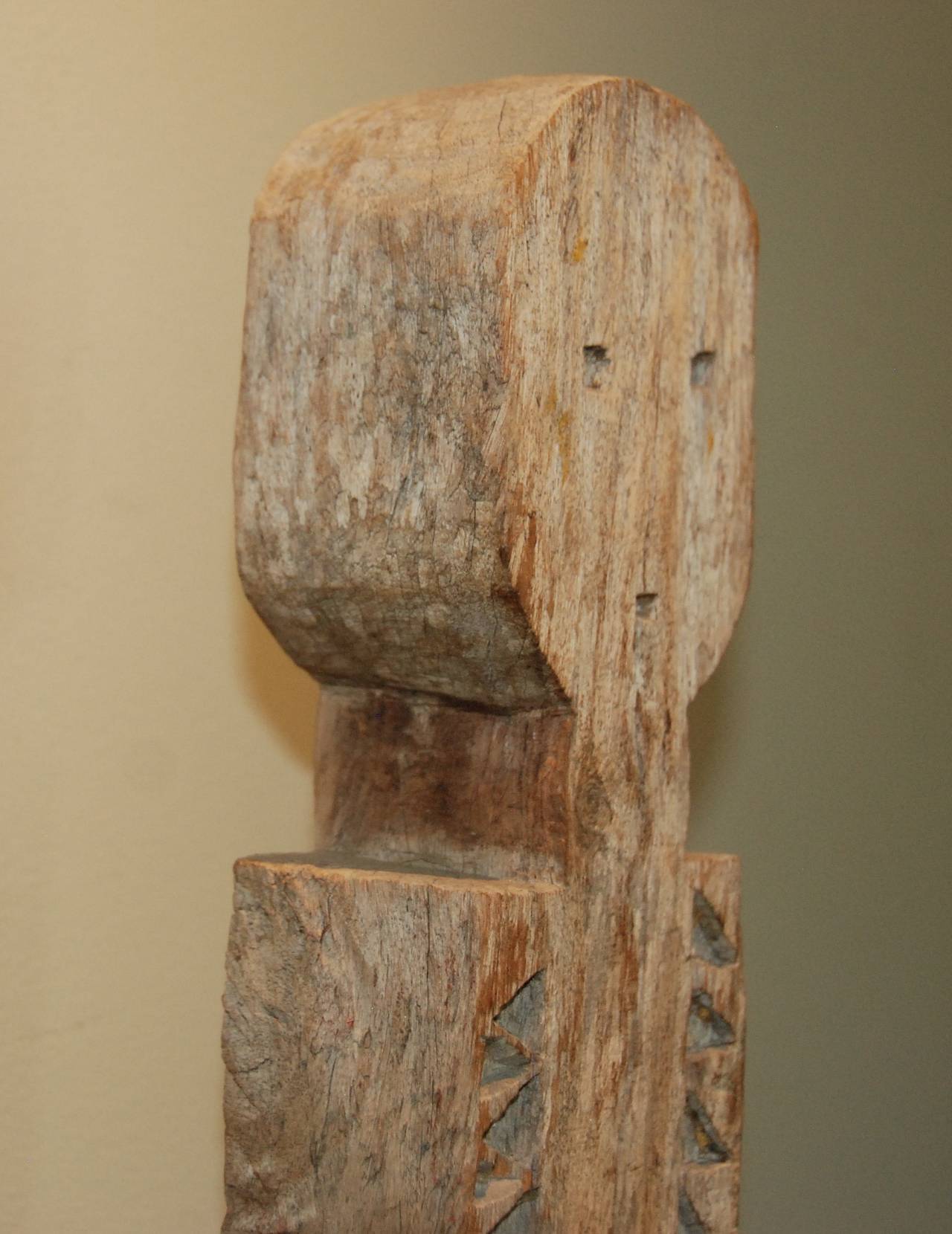 A large and wonderful example of a Giryama wooden post from Kenya. The posts were to honor the spirits between the world of the living and the ancestors who had passed. Their role was to provide a 