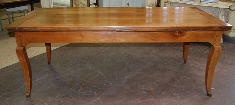 19th Century Large 19th c. French Cherry Draw Leaf Table