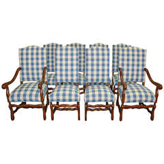 Set of Eight Os de Mouton Vintage French Chairs Set of Eight Os de Mouton Vintage French Chairs