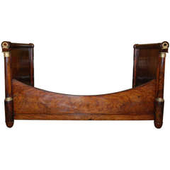 French Empire Walnut Daybed