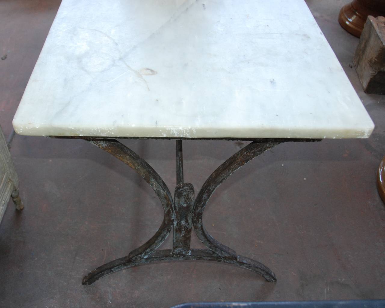 19th c.  Italian Iron Marble-Top Table 5