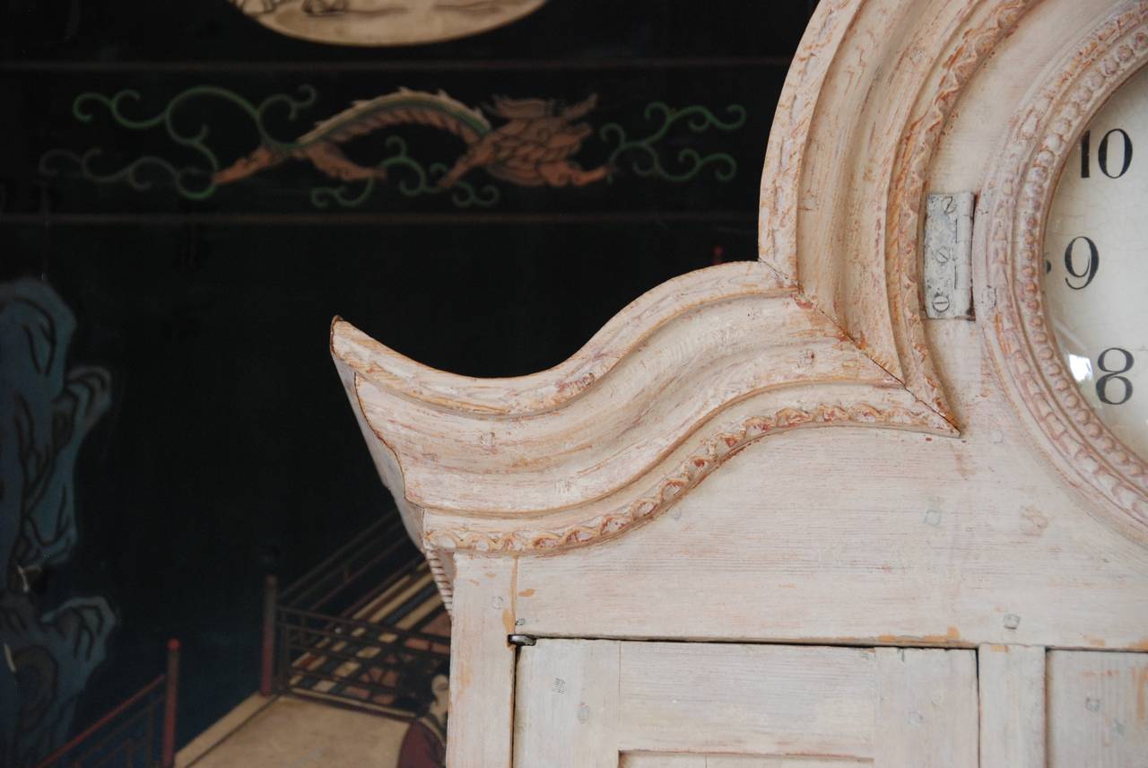 Swedish Rococo Clock Cupboard/Secretary