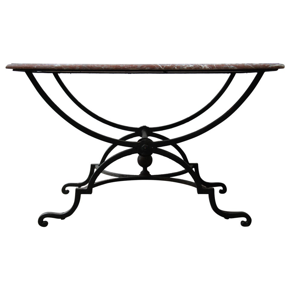 19th Century French Marble Top Console Table