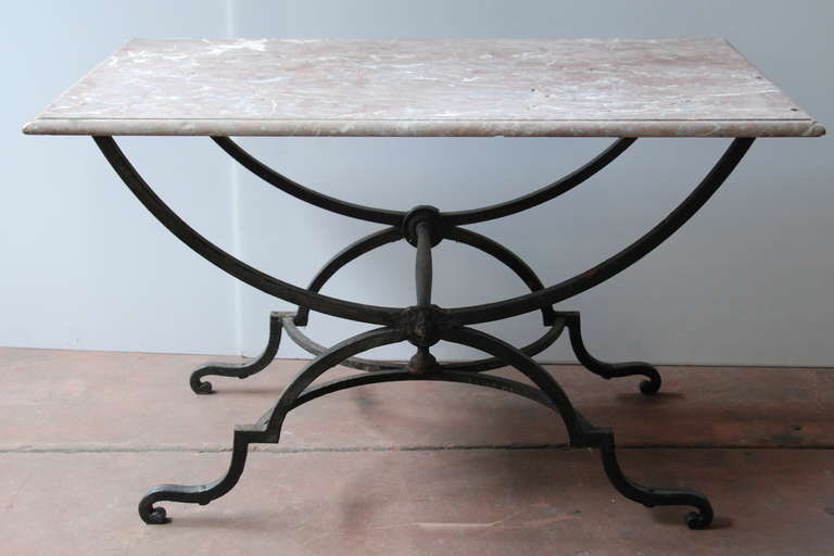 19th Century French Marble Top Console Table 3