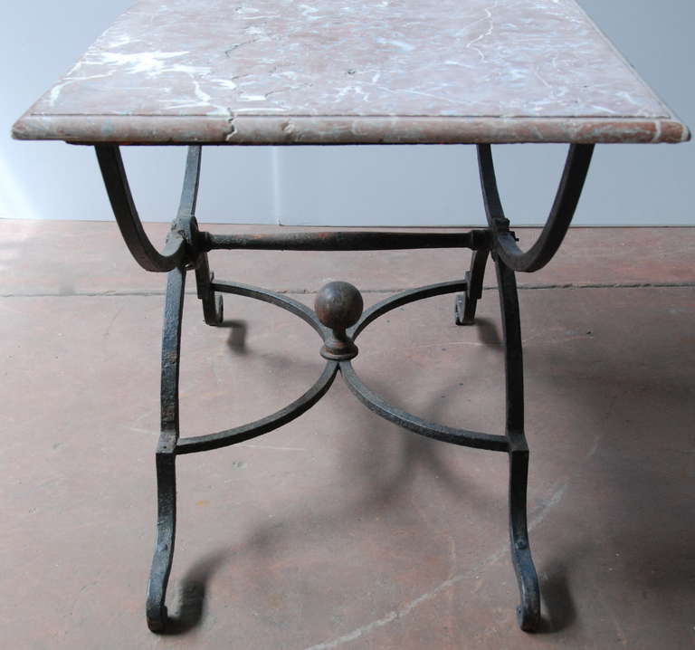 19th Century French Marble Top Console Table 4
