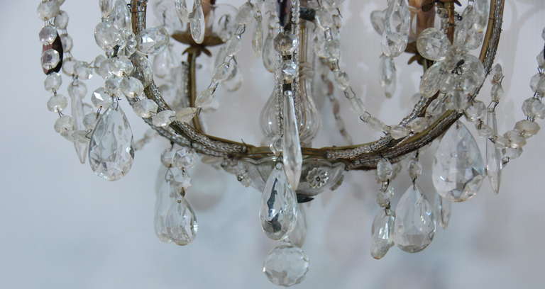 Pair of 19th Century Italian Crystal Chandeliers 1