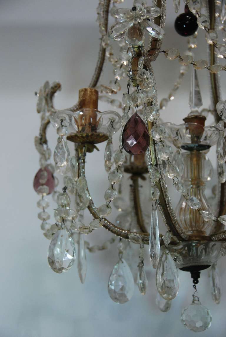 Pair of 19th Century Italian Crystal Chandeliers 7