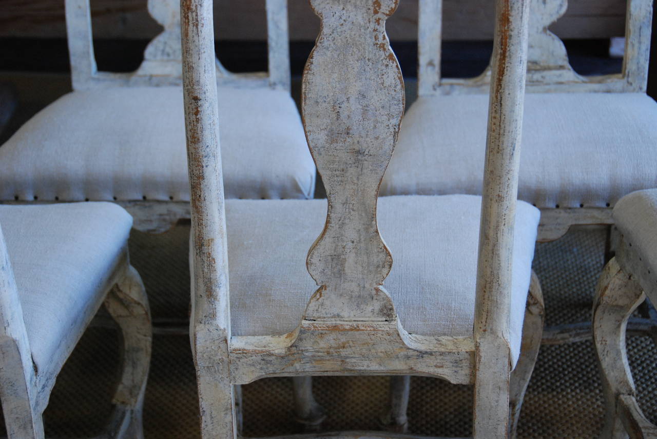 Set of Eight Swedish Period Rococo Chairs 1