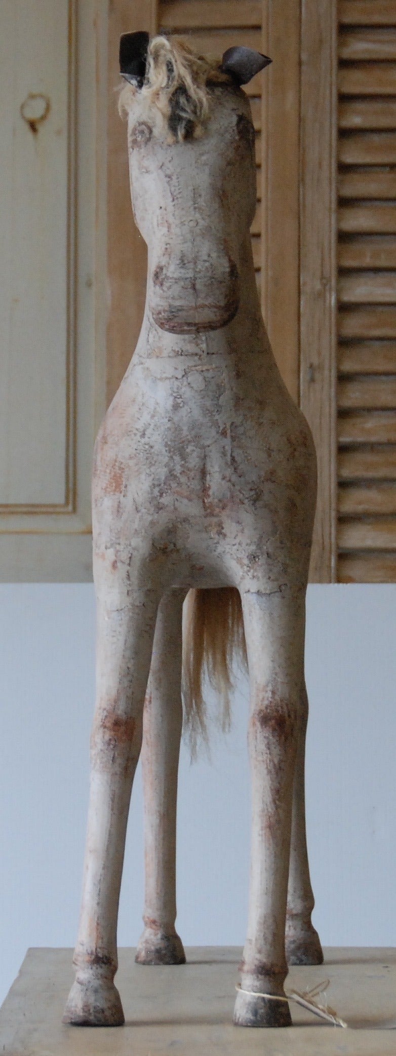 19th century Swedish toy horse stripped to the original finish. Lovely aged patina.