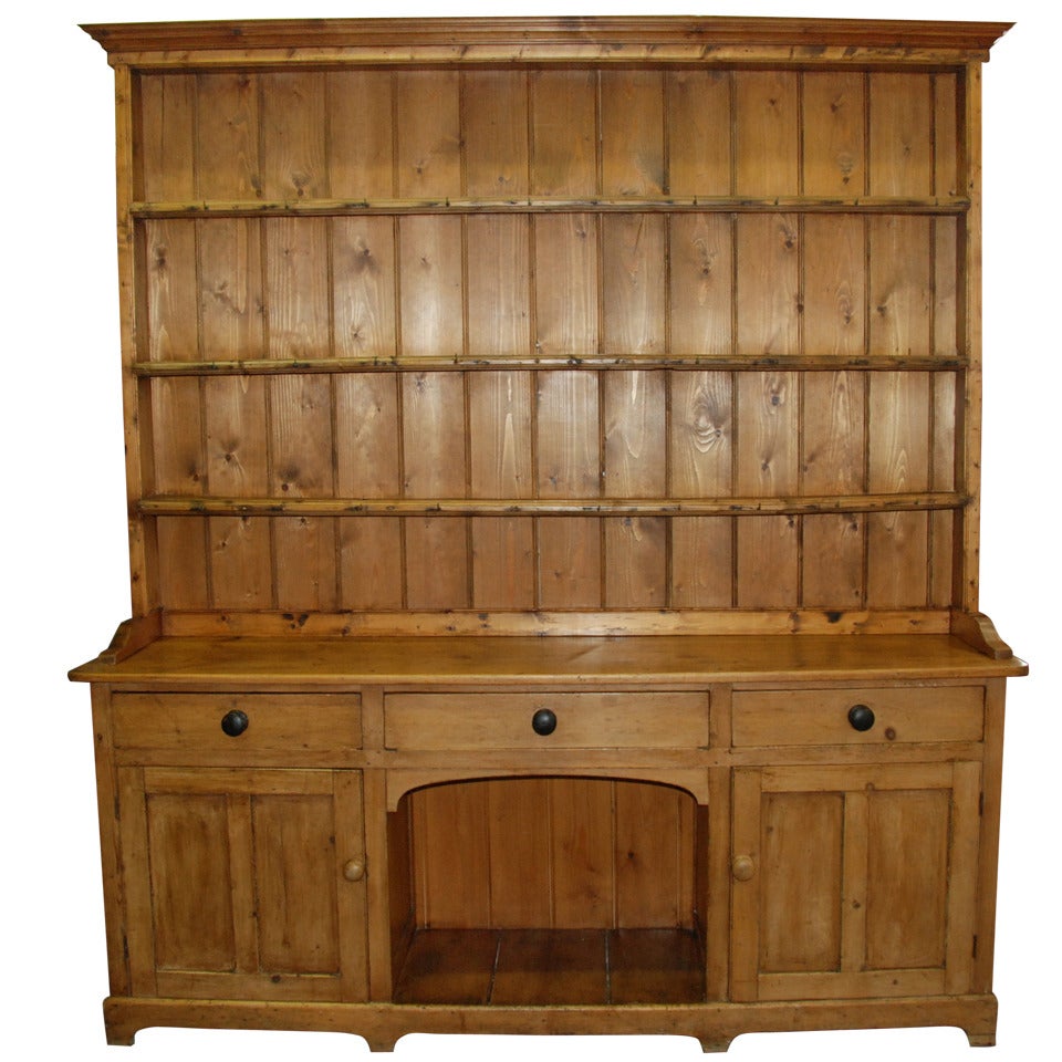 Large English Pine Dog Kennel Cupboard