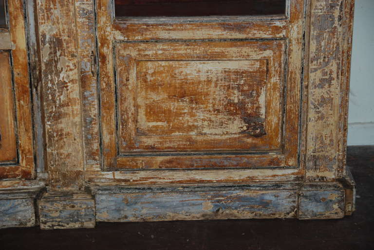 19th Century Italian Pharmacy Cupboard In Distressed Condition In Encinitas, CA