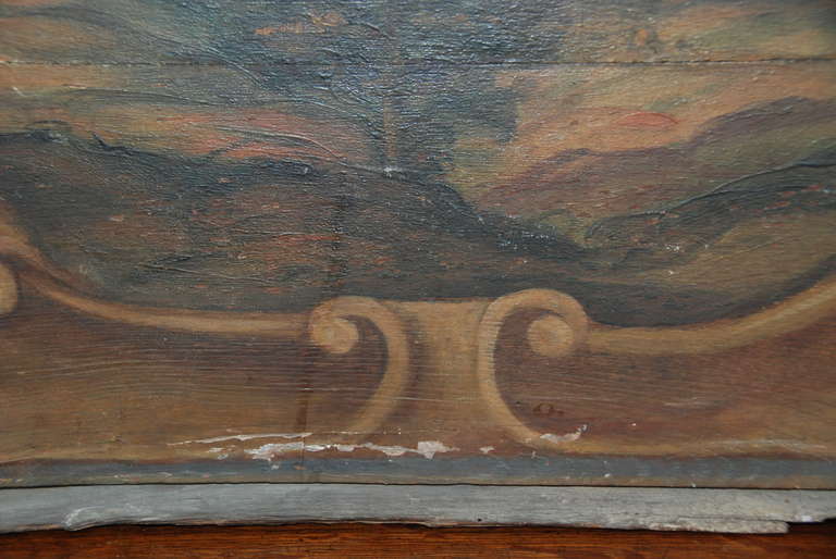 Original 19th Century Italian Painted Wood Panel 2