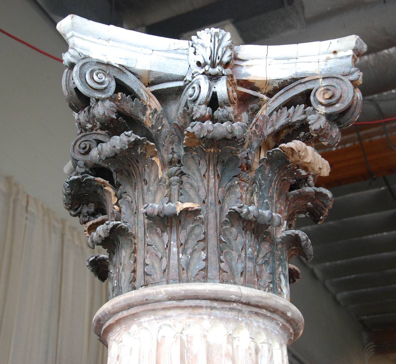 Pair of 19th Century Wood Columns 2