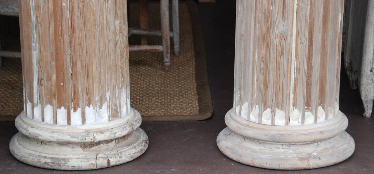 Pair of 19th Century Wood Columns 4