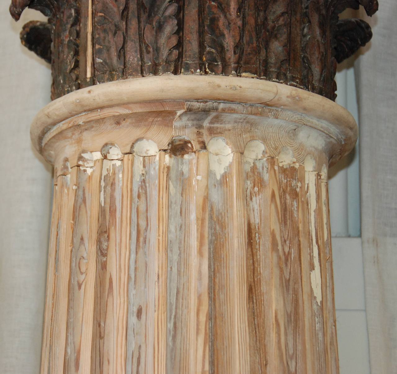 Pair of 19th Century Wood Columns 5