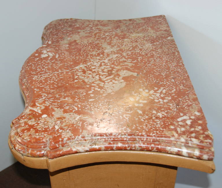 French 19th Century Marble-Top Bedside Table