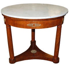 Period Empire Marble Top Table