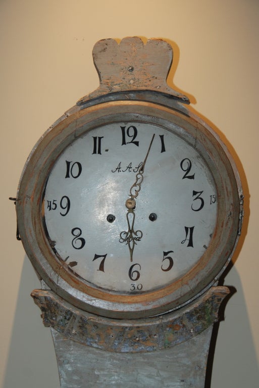 Wood 18th Century Swedish Mora Clock