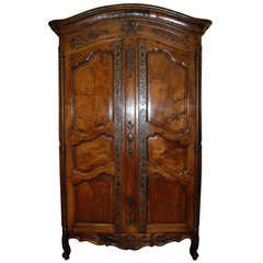 18th Century French Walnut Marriage Armoire