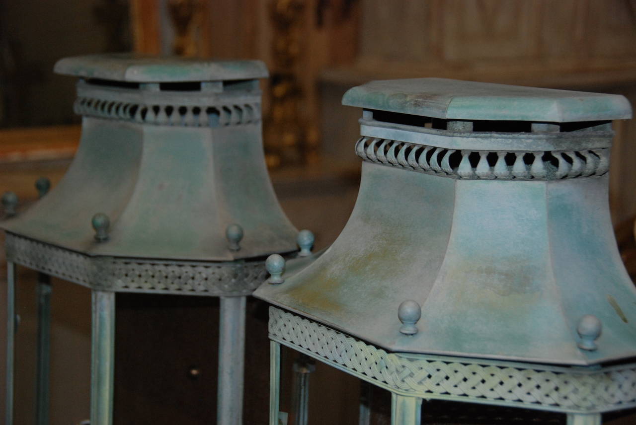 19th Century French Copper Lanterns 1