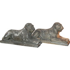 Antique Pair of  Lions
