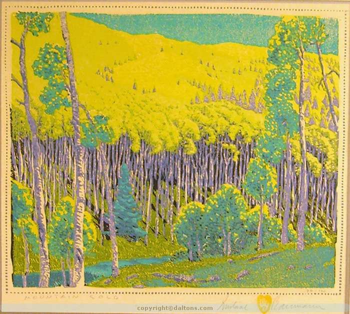 American Color woodblock print by Gustave Baumann For Sale