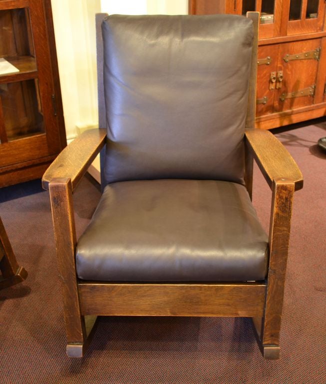 Pair of Early Rocking Chairs by Gustav Stickley