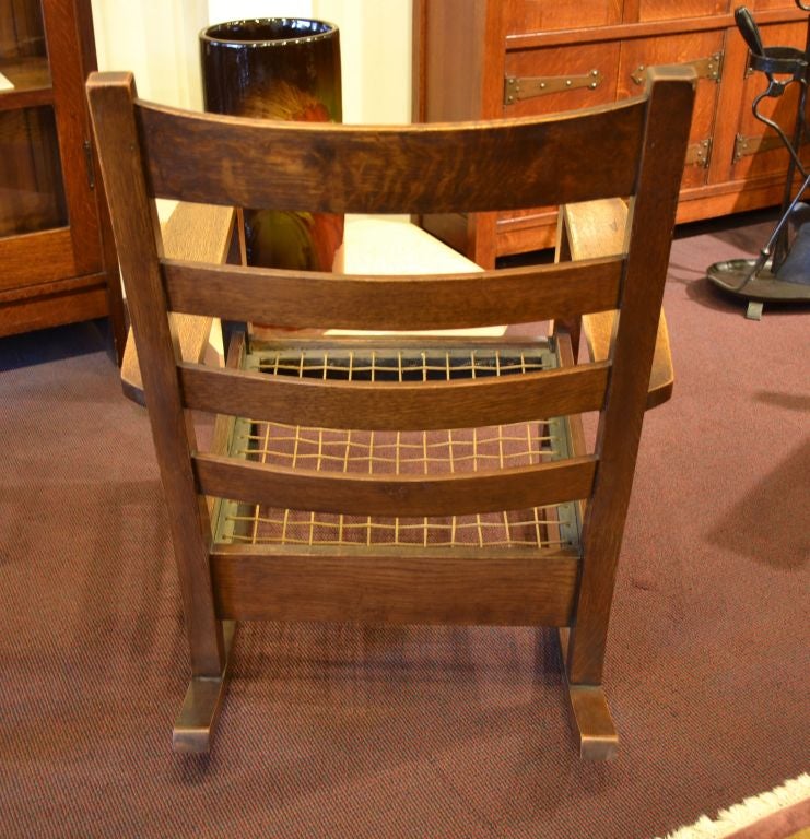 20th Century Pair of Early Rocking Chairs by Gustav Stickley For Sale