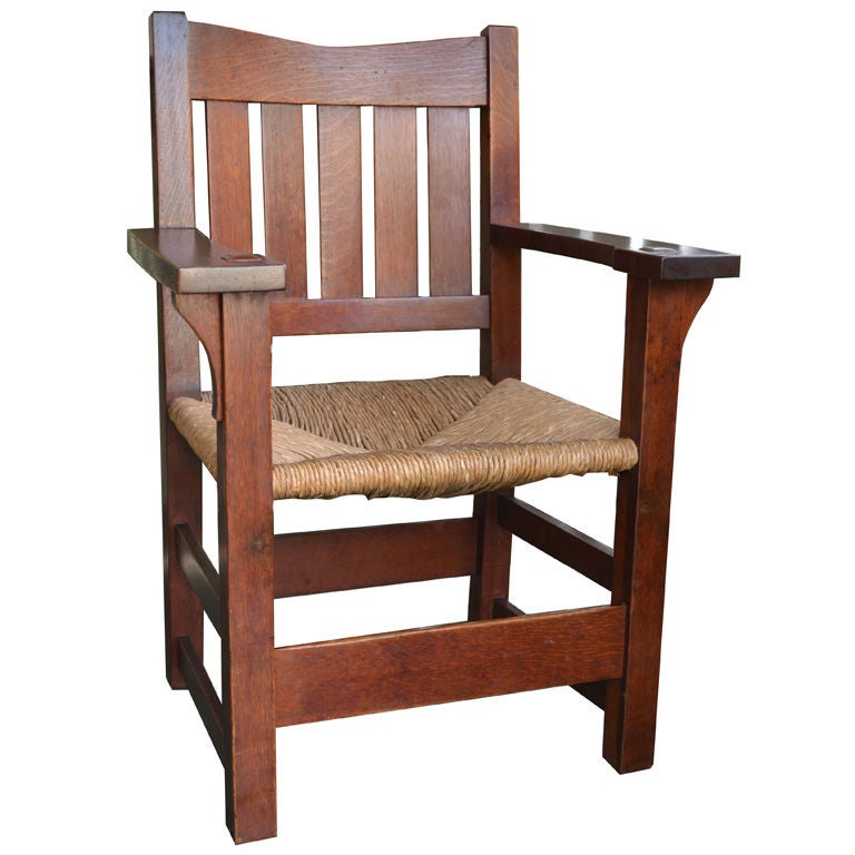 Arm Chair by Gustav Stickley For Sale