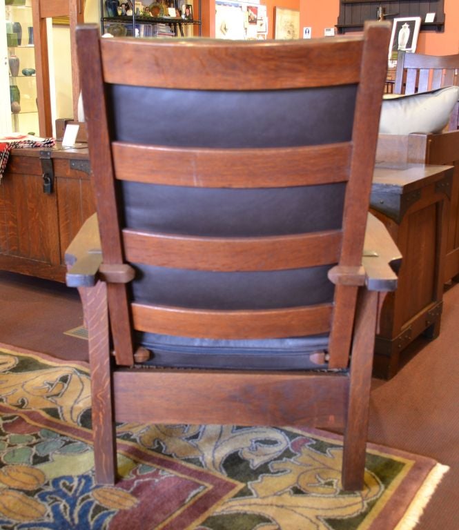 American Reclining Arm Chair (Morris Chair) by Gustav Stickley For Sale