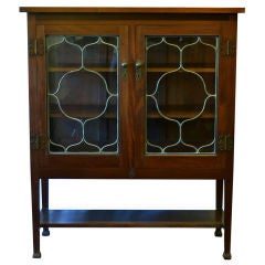 Antique Leaded Glass China Cabinet by Roycroft Shops