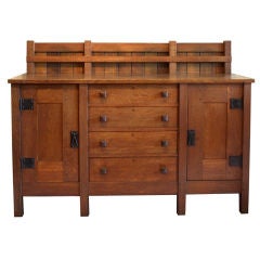 Antique Eight Leg Sideboard by Gustav Stickley