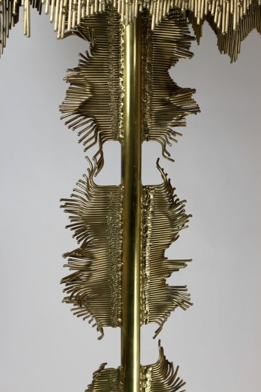 Rare French Doré Bronze and Agate Floor Lamp In Good Condition For Sale In New York, NY