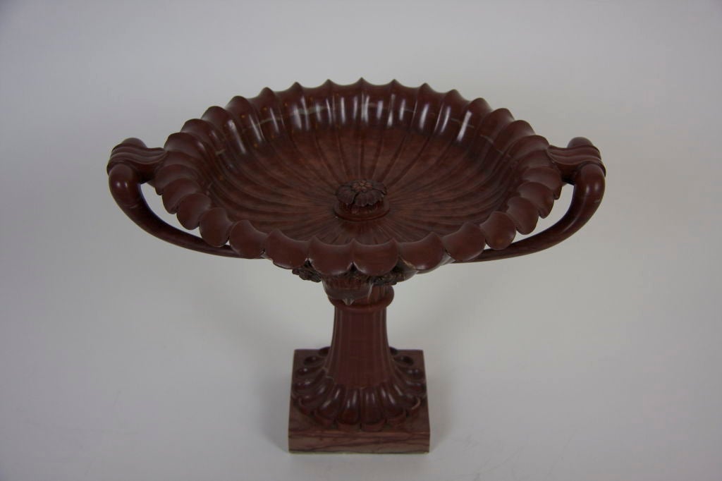Carved Italian Red Marble Neoclassical Centerpiece Attb To Boeschetti