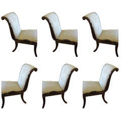 Six Ultra Chic Regency Saber Leg Chairs