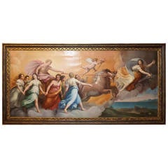19th Century Oil of Apollo Rising with the Dawn Painting