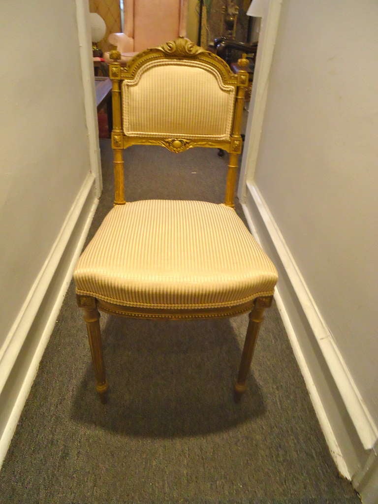 Empire Pair of Exquisite Antique French Salon Chairs