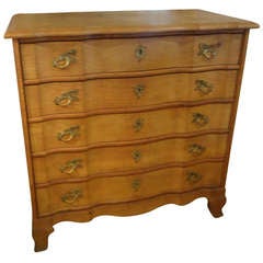 Vintage Dutch Pine Chest of Drawers