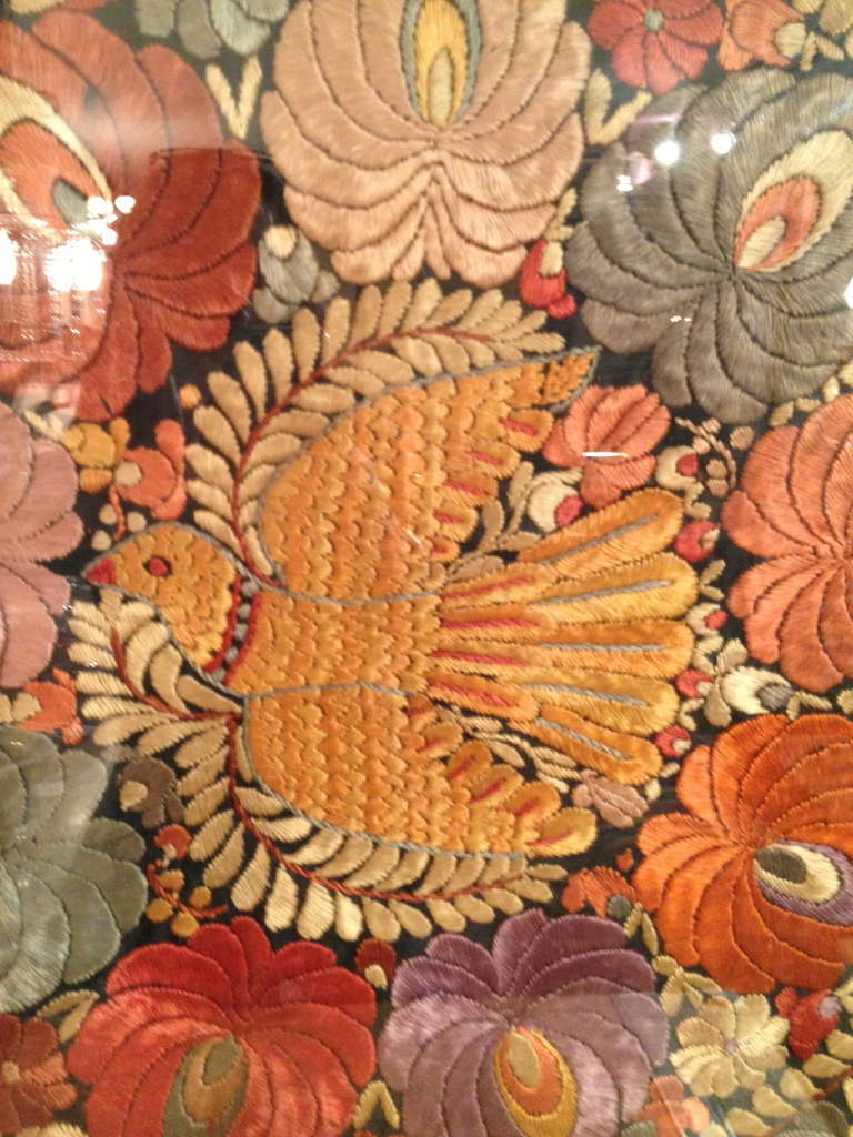 Rich Autumn Colored Framed Tapestry